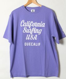 Q(キュー)/【QUE　/ キュー】　USAコットン　CALIFORNIA　SURF/サーフTEE　/ラベンダー