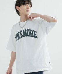 Rocky Monroe(ロッキーモンロー)/Tシャツ 半袖 カットソー メンズ レディース ビッグシルエット オーバーサイズ ゆったり ワイド クルーネック カレッジ グラフィック アップリケ ヘビーオン/オフホワイト