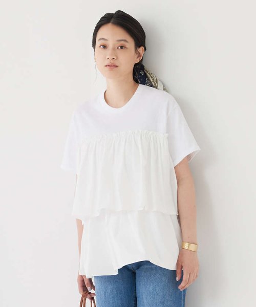 collex(collex)/【別注】【dahlia】 ティアードTシャツ/ホワイト