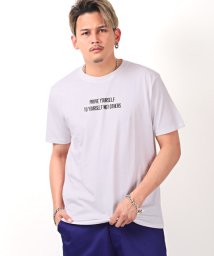 LUXSTYLE(ラグスタイル)/ロゴプリントTシャツ/Tシャツ メンズ 半袖 ロゴ プリント クルーネック/ホワイト