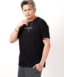 LUXSTYLE(ラグスタイル)/ロゴプリントBIGTシャツ/Tシャツ メンズ 半袖 5分袖 ビッグシルエット ロゴ プリント/ブラック