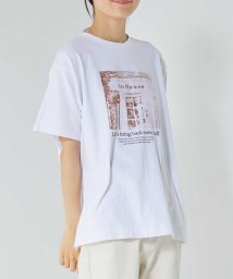 OMNES(オムネス)/【OMNES】コットンベア天 半袖プリントTシャツ/ホワイト