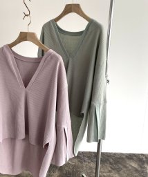 marjour(マージュール)/COLOR THERMAL SLIT TEE/ラベンダー
