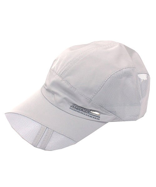 TopIsm(トップイズム)/メッシュキャップ メンズ 帽子 ゴルフウェア ランニング アウトドア 登山 釣り キャンプ 紫外線対策 通気 軽量 薄手 小物 夏 無地 涼しい/ライトグレー