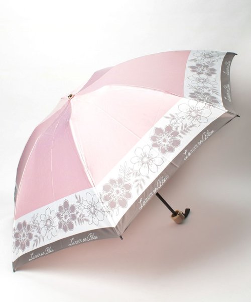 LANVIN en Bleu(umbrella)(ランバンオンブルー（傘）)/LANVIN en Bleu 折りたたみ傘 ”フラワー”/ピンク