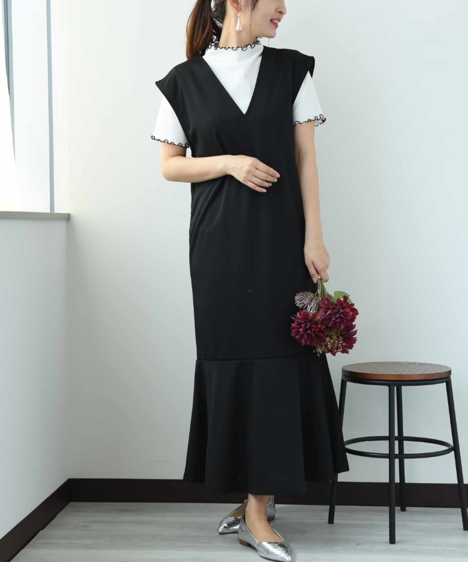 出産祝いなども豊富 インタープラネット パーティードレス ひざ丈ワンピース