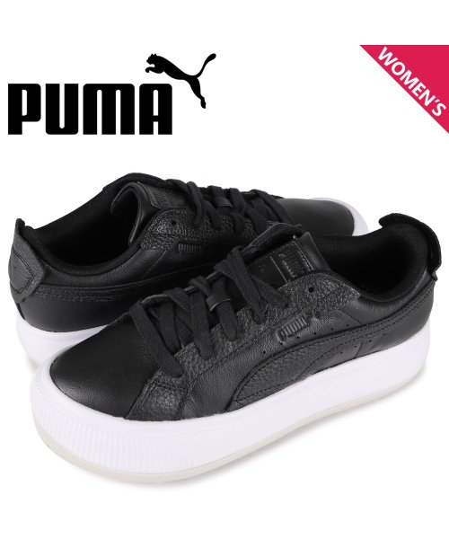 プーマ Puma スウェード マユ ロー スニーカー レディース スエード 厚底 Suede Mayu Rare Wns ブラック 黒 02 プーマ Puma Magaseek