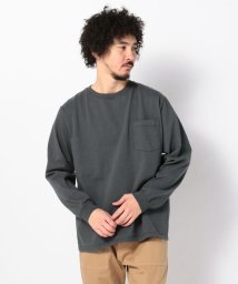 BEAVER(ビーバー)/Goodwear/グッドウェア　L/S CREW NECK POCKET TEE/チャコール