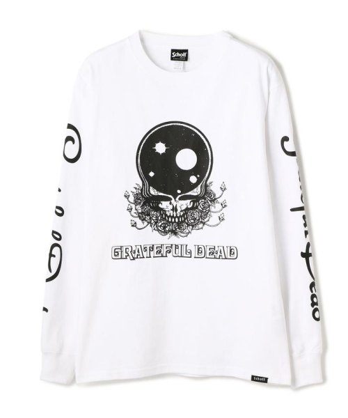 Schott(ショット)/×GRATEFUL DEAD×グレイトフルデッド/ LS T－SHIRT 'SPACE YOUR FACE'/ホワイト