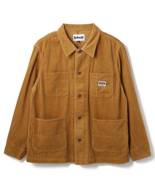 Schott(ショット)/CORDUROY COVERALL/コーデュロイ カーバーオール/ベージュ