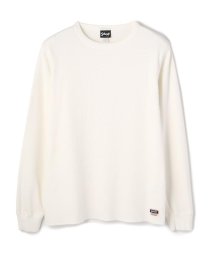 Schott(ショット)/LS HONEYCOMB CREWNECK T－SHIRT/ハニカム クルーネック Tシャツ/ホワイト