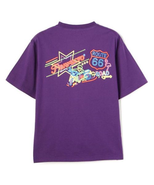 Schott(ショット)/PERFECTO NEON SIGN T－SHIRT/パーフェクト ネオンサイン Tシャツ/パープル