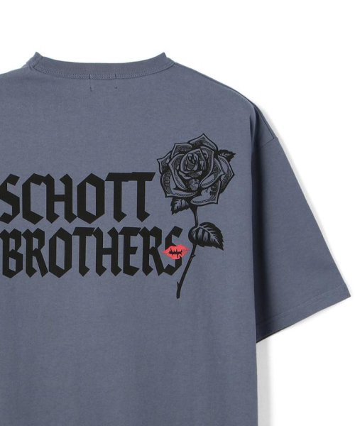 Schott(ショット)/DOLLER ROSE T－SHIRT2/ダラーローズ Tシャツ/ブルーグレー5