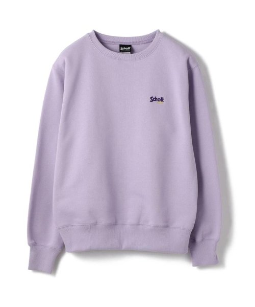 Schott(ショット)/CREW SWEAT LOGO EMBROIDERY/クルー スウェット ロゴ エンブロイダリー/ラベンダー7