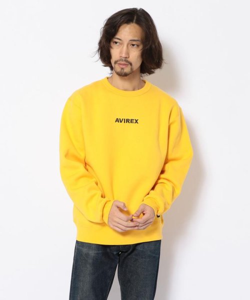 AVIREX(AVIREX)/ロゴ クルースウェット/ LOGO CREW SWEAT/イエロー