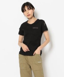 AVIREX(AVIREX)/ファティーグVネックティーシャツ/ FATIGUE V－NECK T－SHIRT/ブラックカモ2