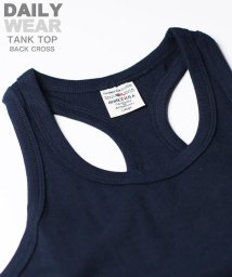 AVIREX(AVIREX)/《DAILY/デイリー》RIB TANK TOP BACK CROSS/リブ タンクトップ バッククロス  デイリーウェア/ロイヤル