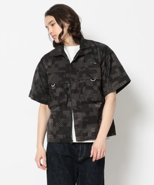 AVIREX(AVIREX)/ベンチレーション システムシャツ/ S/S VENTIRATION SYSTEM SHIRT/ブラックカモ2