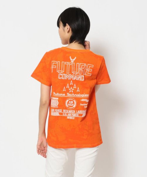 AVIREX(AVIREX)/刺繍Tシャツ フューチャーコマンド/S/S EMB TEE 'FUTURE COMMAND'/オレンジカモ1