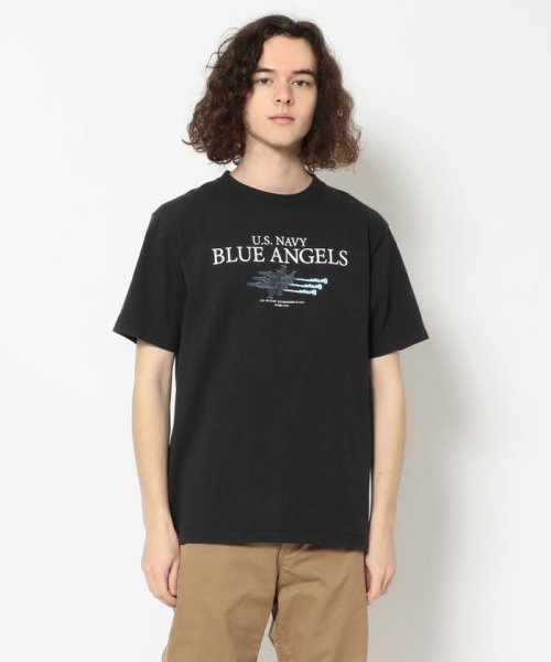 AVIREX(AVIREX)/フォトプリント Tシャツ ブルーエンジェルス / SS PHOTO PRINT T－SHIRT  BLUE ANGELS/ブラック