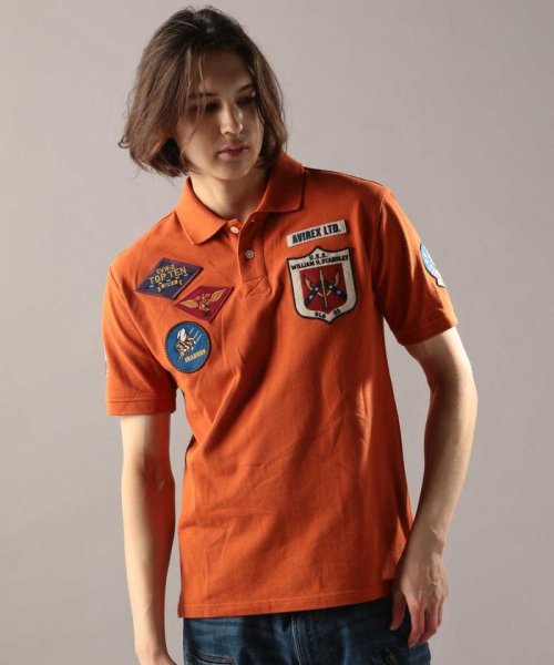 AVIREX(AVIREX)/トップガン ポロシャツ/TOP GUN POLO SHIRT/オレンジ