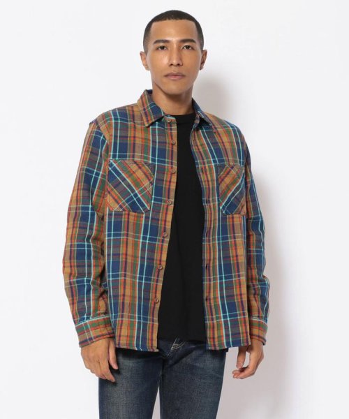 AVIREX(AVIREX)/《DAILY/デイリー》COTTON FLANNEL CHECK SHIRT/コットン フランネル チェックシャツ/ネイビー