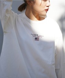 AVIREX(AVIREX)/ブロック ロゴ ロングスリーブ Tシャツ/BLOCK LOGO L/S T－SHIRT/ホワイト