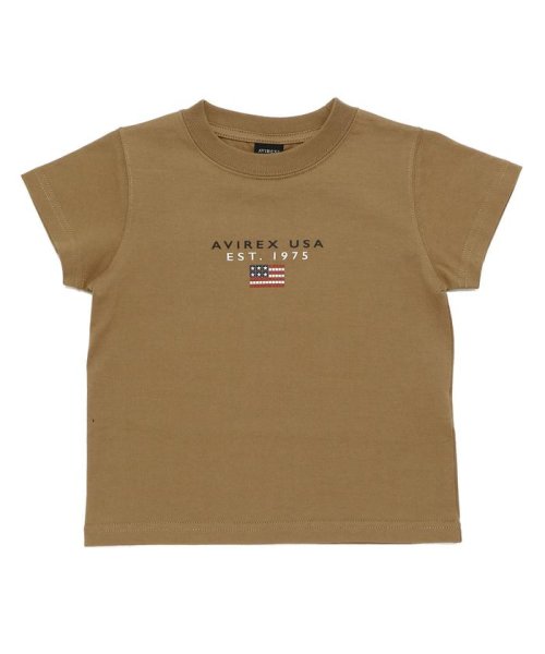 AVIREX(AVIREX)/Tシャツ ブロック ロゴ/T－SHIRT BLOCK LOGO/カーキ