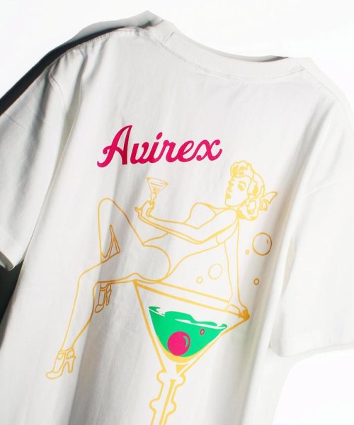 AVIREX(AVIREX)/カクテル ピンナップ Tシャツ/COCKTAIL PIN UP T－SHIRT/ホワイト