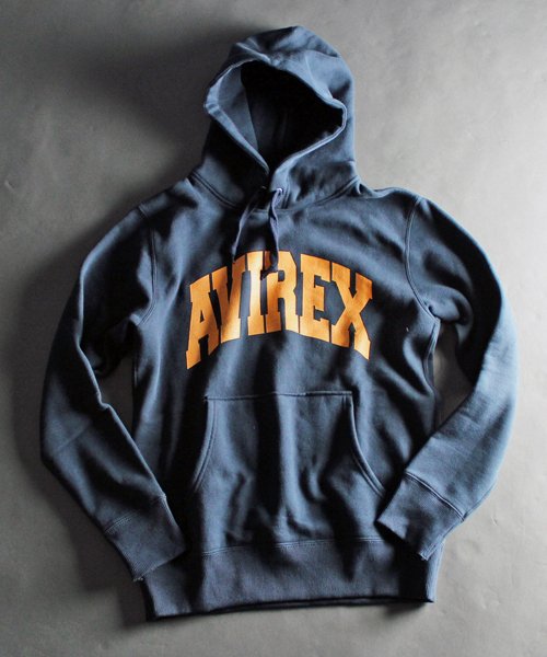 AVIREX(AVIREX)/《DAILY/デイリー》DAILY L/S SWEAT PULL PARKA LOGO/デイリー ロングスリーブ スウェット プルパーカー /ネイビー