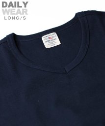 AVIREX/《DAILY》RIB L/S V－NECK T－SHIRT/リブ 長袖 ブイネック Tシャツ  デイリーウェア/504722599