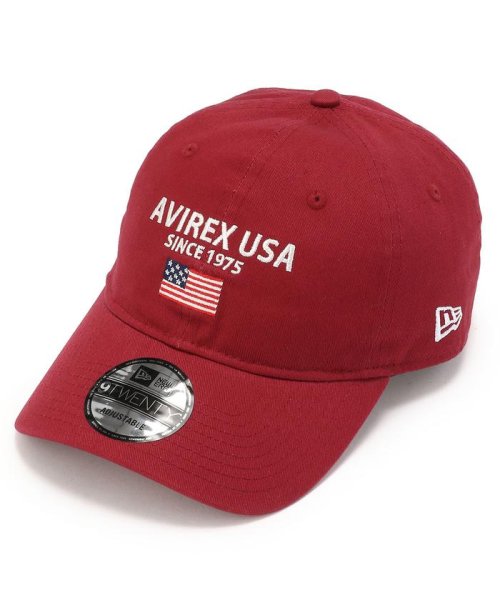 AVIREX(AVIREX)/直営店限定/×ニューエラ ポロキャップ USA国旗/ AVIREX×NEW ERA 9TWENTY POLO CAP/バーガンディ5