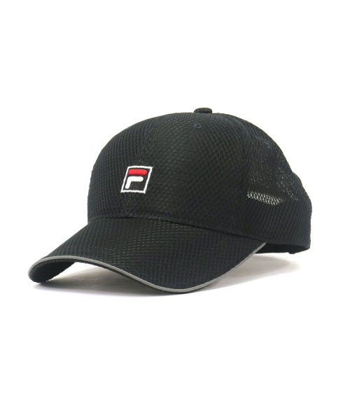 FILA(フィラ)/フィラ キャップ FILA ADLM CAP 帽子 メッシュキャップ ロゴ 吸水速乾 スポーツ 通気性 アジャスター調整 ランニング 100－713404/ブラック