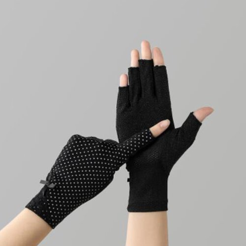miniministore(ミニミニストア)/手袋 指切り レディース 紫外線対策/ブラック