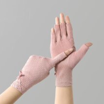 miniministore(ミニミニストア)/手袋 指切り レディース 紫外線対策/ピンク