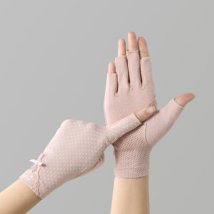 miniministore(ミニミニストア)/手袋 指切り レディース 紫外線対策/ピンク系1