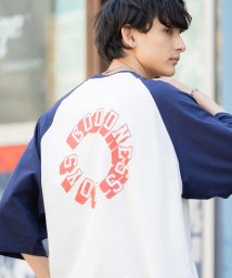 Rocky Monroe(ロッキーモンロー)/Tシャツ ラグラン 半袖 メンズ レディース カットソー プリント カレッジ 天竺ボディ ロゴ 綿 コットン 古着 リラックス ルーズ ビッグシルエット オーバ/ホワイト系2