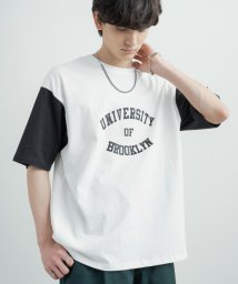 Rocky Monroe(ロッキーモンロー)/Tシャツ 半袖 メンズ レディース プリント セットイン カットソー USAコットン 米綿 白T カレッジ ロゴ カジュアル ストリート アメカジ ビッグシルエ/ブラック