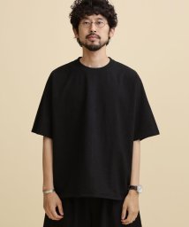 nano・universe(ナノ・ユニバース)/LB.04/シルケットサッカーワイドＴシャツ/ブラック