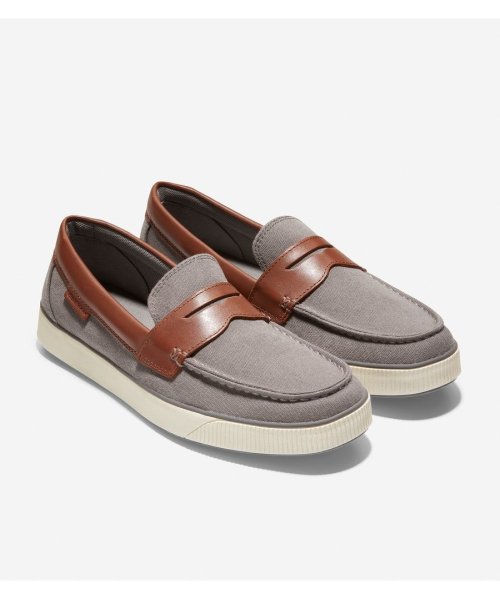 COLE HAAN(コールハーン)/ナンタケット 2.0 ペニー ローファー mens/グレーテキスタイル/ウッドベリー