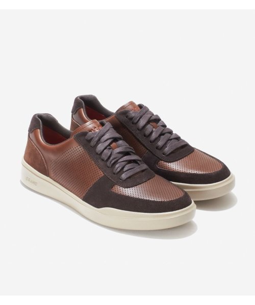 COLE HAAN(コールハーン)/グランド クロスコート モダン パーフォレーション スニーカー mens/CHアンブリア/ダークロースト/コブルストーン