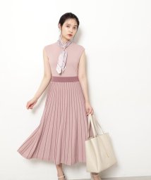 JILL by JILL STUART(ジル バイ ジル スチュアート)/[SALONシリーズ] スカーフボウタイニットワンピース/ピンク