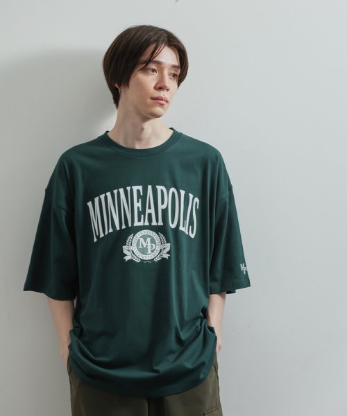 JUNRed(ジュンレッド)/MINNEA POLIS BIGTシャツ/グリーン（30）