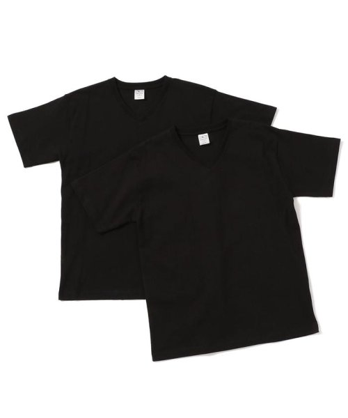 AVIREX(AVIREX)/《DAILY/デイリー》DAILY 2－PACK V NECK TEE/デイリー2パック Vネック半袖Tシャツ/ブラック