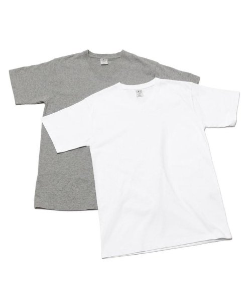 AVIREX(AVIREX)/《DAILY/デイリー》DAILY 2－PACK V NECK TEE/デイリー2パック Vネック半袖Tシャツ/オフホワイト3