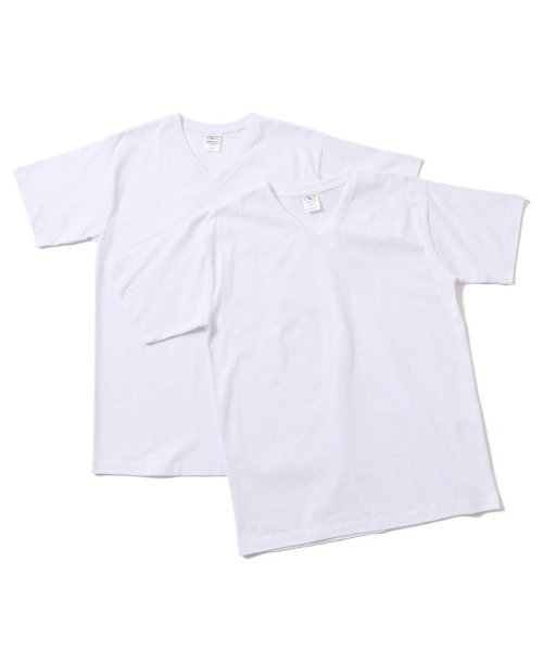 AVIREX(AVIREX)/《DAILY/デイリー》DAILY 2－PACK V NECK TEE/デイリー2パック Vネック半袖Tシャツ/ホワイト