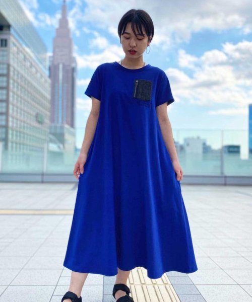 デニム ポケット フレア ワンピース Denim Pocket Flare Onepice アヴィレックス Avirex Magaseek