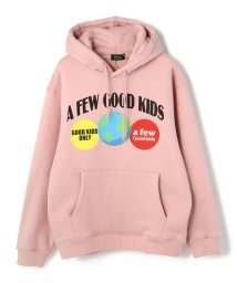 LHP(エルエイチピー)/AFEWGOODKIDS/アフューグッドキッズ/グラフィックプリントパーカー/EarthOnTheHoodie/ピンク