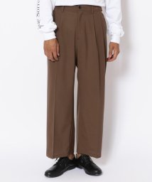 B'2nd(ビーセカンド)/LUSOR（ルーソル）WOOL WIDE SLACKS/ブラウン