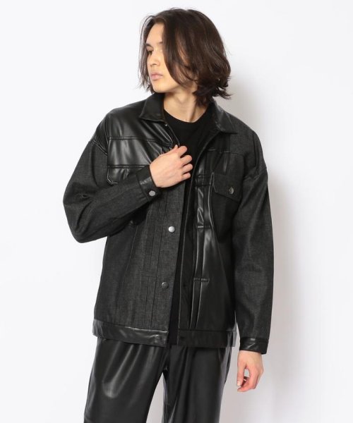 B'2nd(ビーセカンド)/LUSOR（ルーソル）Ecoleather G JKT エコレザーGジャケット/ブラック